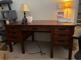 Solid wood desk