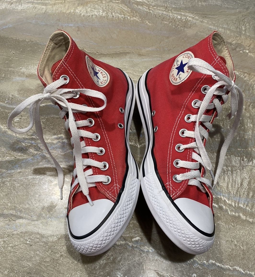 Converse All Star Chuck Taylor High Top Red Sneakers Shoes Men’s 7 Women’s 9