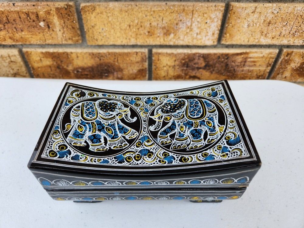 Authentic Thai Hand Painted Jewelry Box 