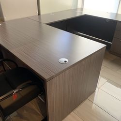 Executive U Shape Desk Gray 6’x9’