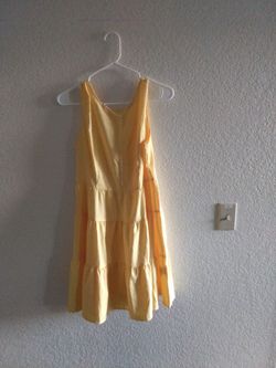 A yellow mini dress