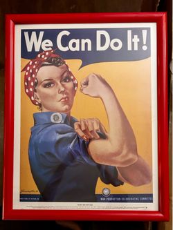Vintage Rosie the Riveter Framed Art