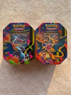 Pokemon TCG Mega Charizard X & Y Tin Set of 2