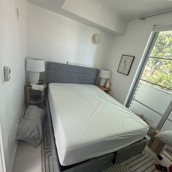 Queen storage Bed frame and mattress