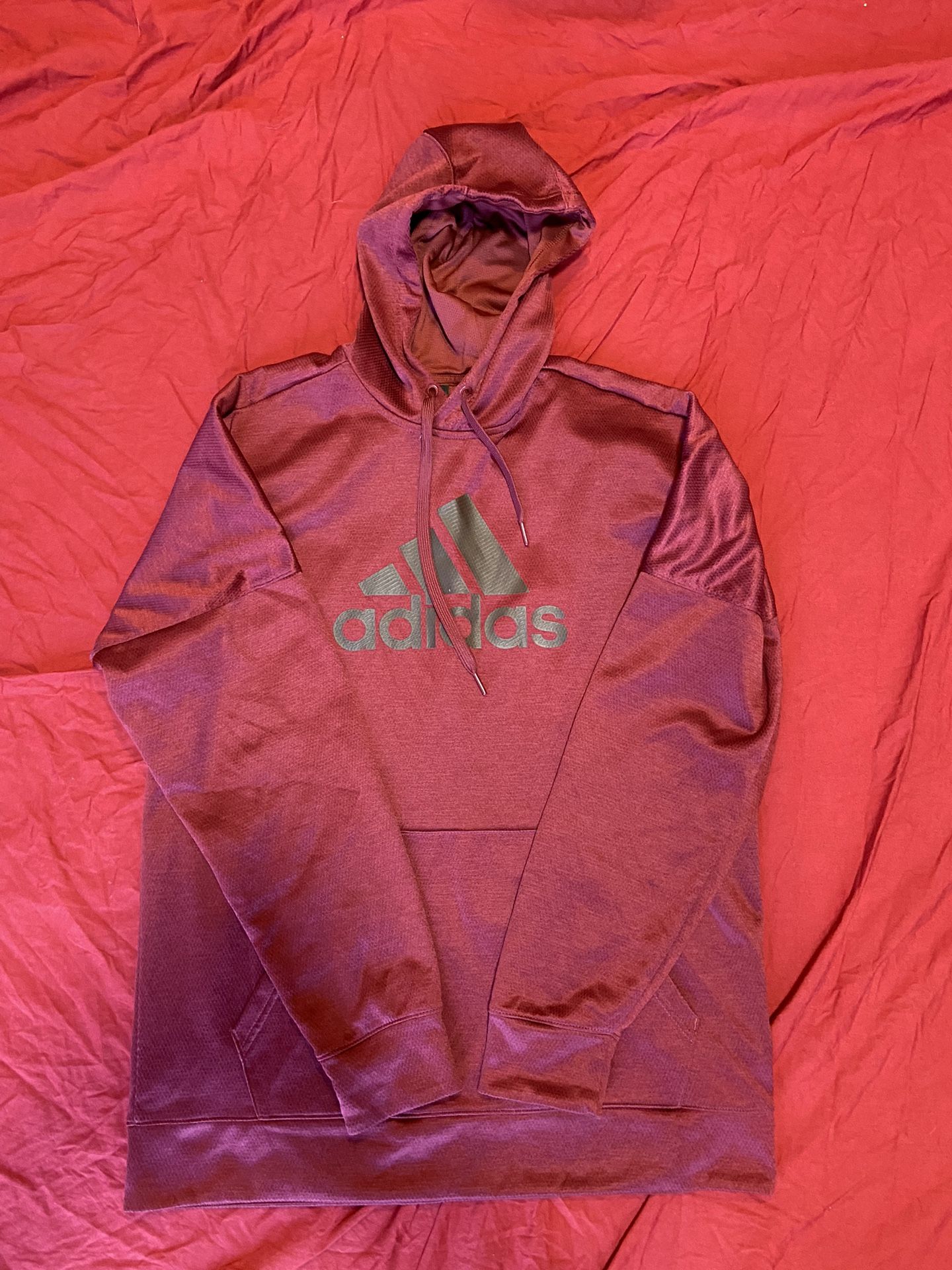 Men’s Adidas Climawarm Hoodie Size Large Red
