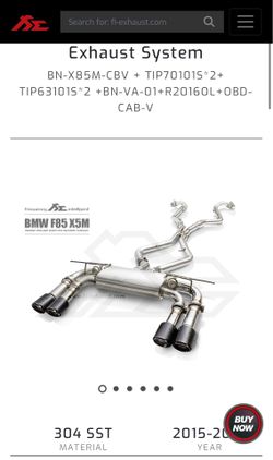 F85 X5M EXHAUST Exhaust System BN-X85M-CBV + TIP70101S*2+ TIP63101S*2 +BN-VA-01+R2016OL+OBD-CAB-V