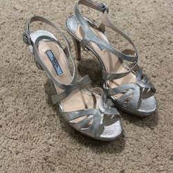 Prada Heels Silver 