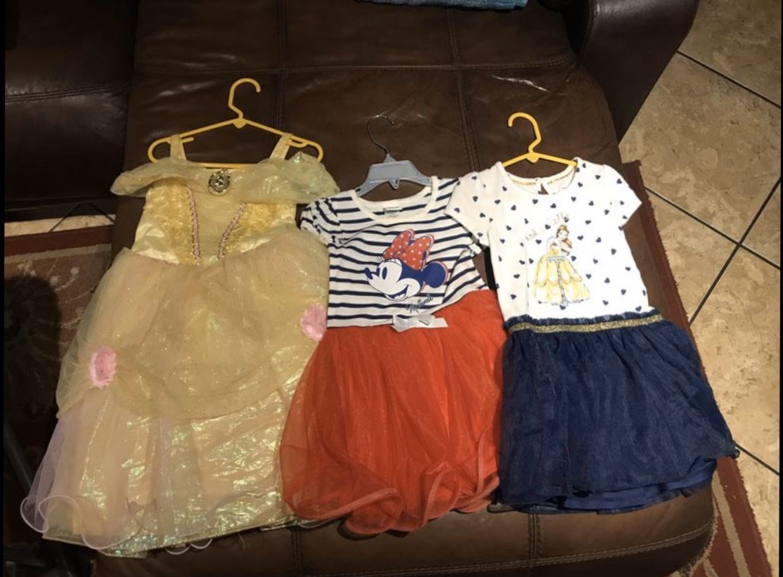 Princess dresses belle and Elsa 3t-4t size