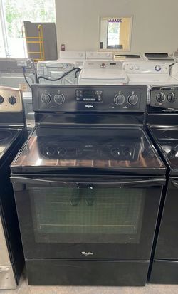 Whirlpool Electric Stove Black - GlassTop