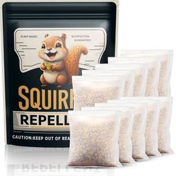 Natural Squirrel Deterrent for Plants, Attic & Bird Feeders, Safe Around Kids & Pets