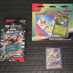 Bulbasar 143/142 Stellar Crown, Prismatic 3pk Blister & Battle Deck $120 