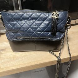 Chanel Gabrielle Hobo Navy Black