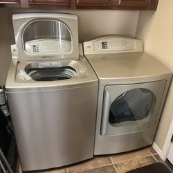 GE Profile Top Load Impeller Washer And Electric Dryer