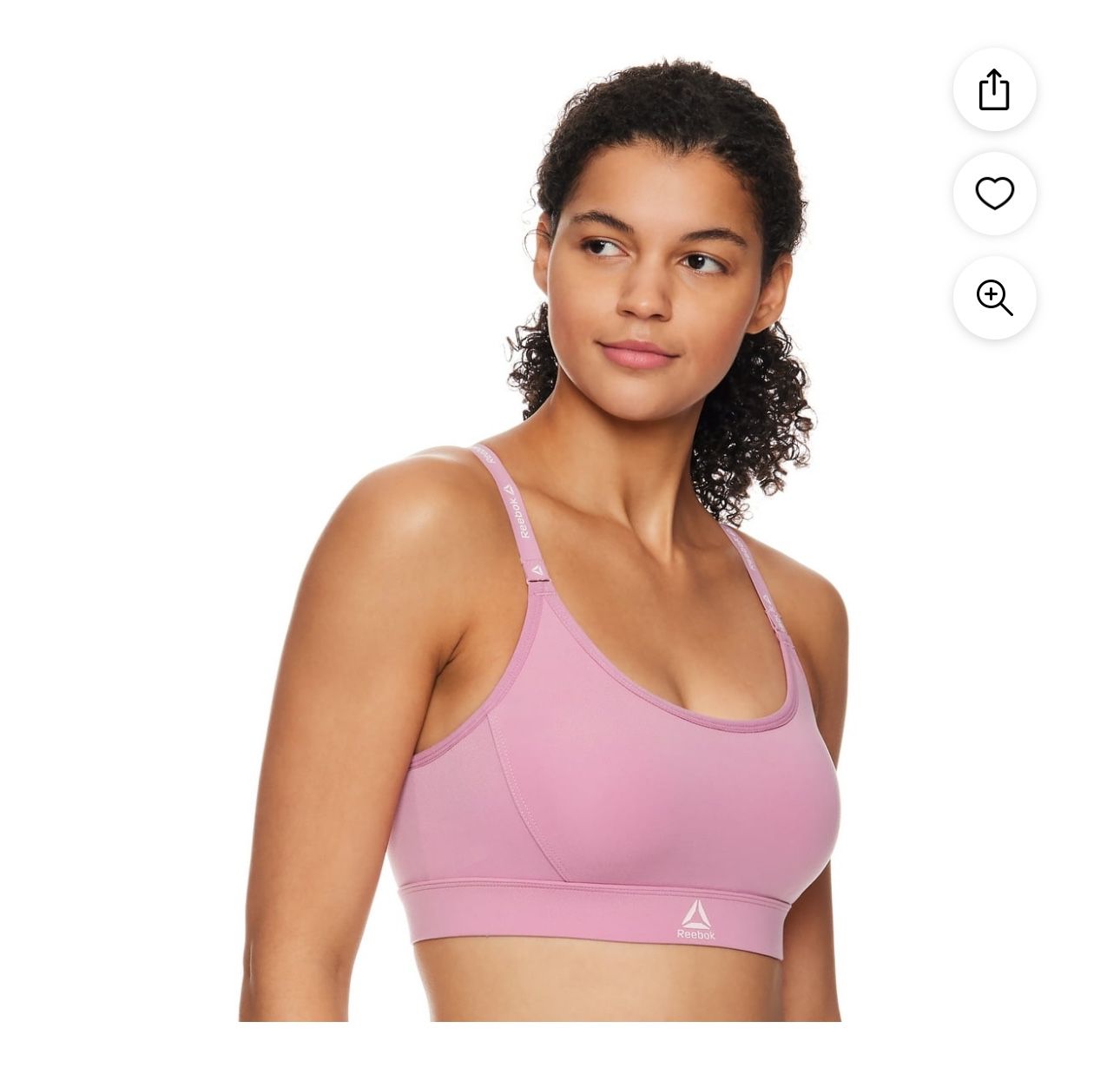 Reebok Women's Low Impact Favorite Bra with Removable Cups, Size L $6.00
