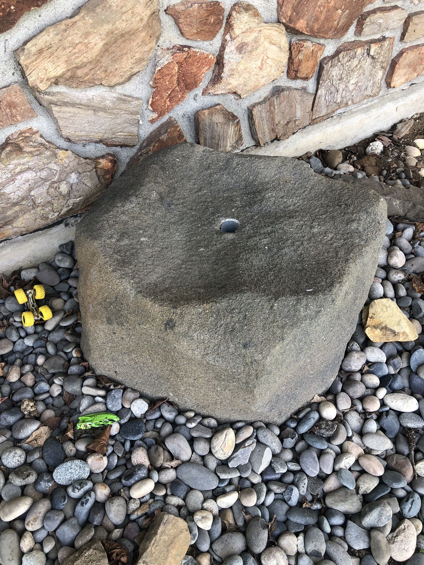 Giant Bubbling Boulder Fountain Bowl