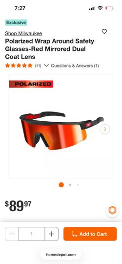 Milwaukee Polarized Wrap Around Safety Glasses