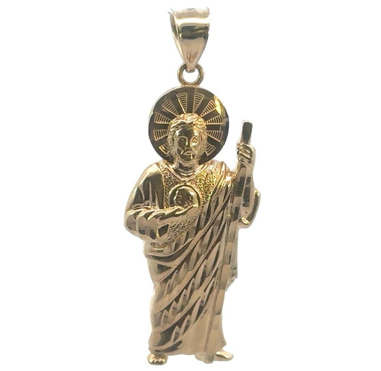 14k Yellow Gold Saint Jude Pendant Charm Necklace 3.43g GP3113293