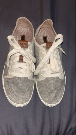 Gray Knit Low-Top Sneakers