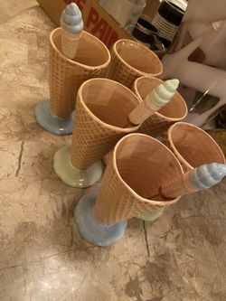 Ice Cream Cups With Spoons 