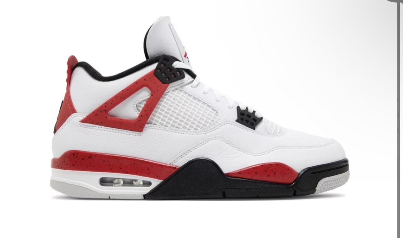 New 2023 Air Jordan 4 Retro 'Red Cement Size 8
