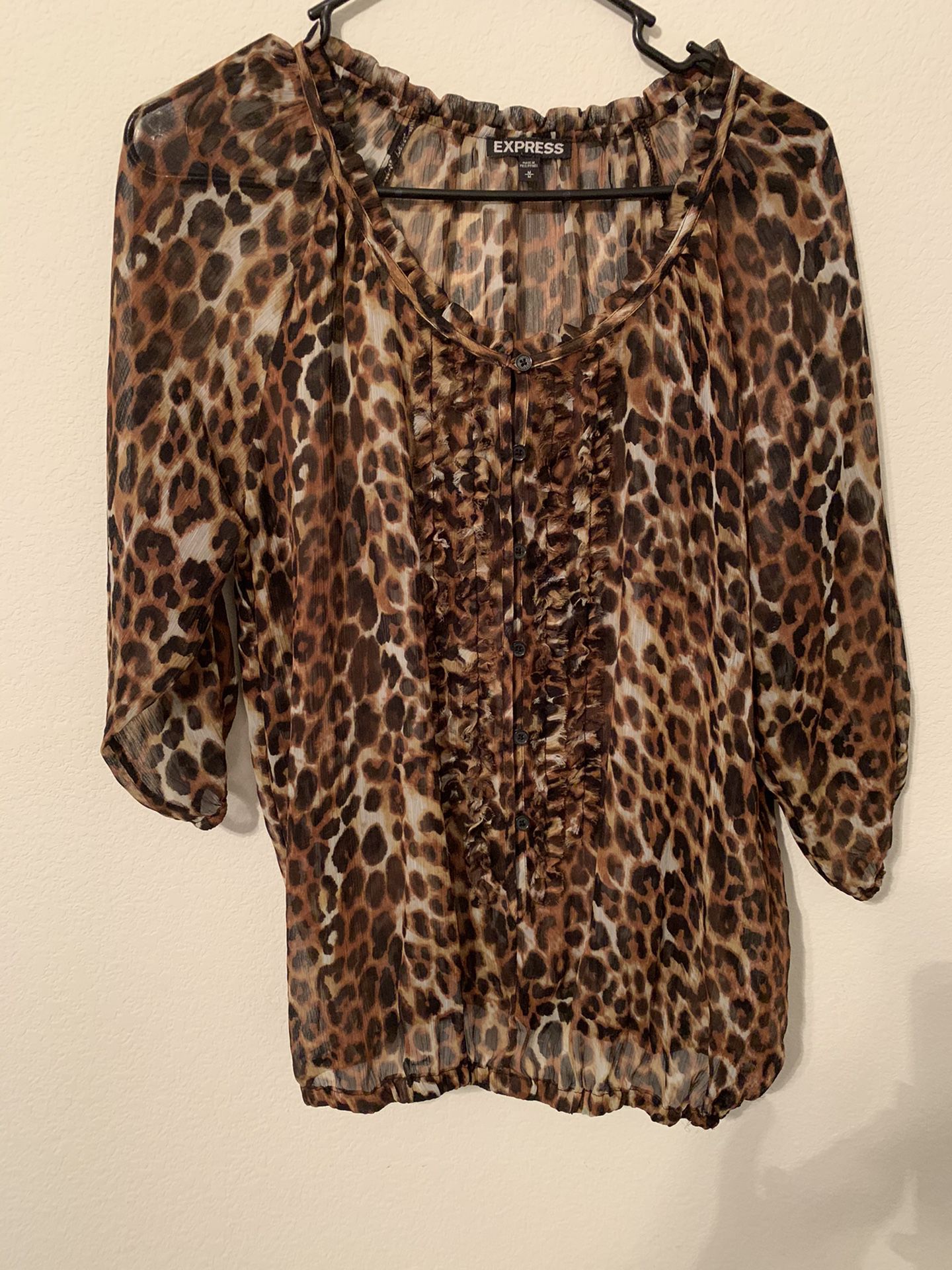 Express leopard print shirt