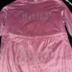 Juicy Couture Pink Velour Set Size M