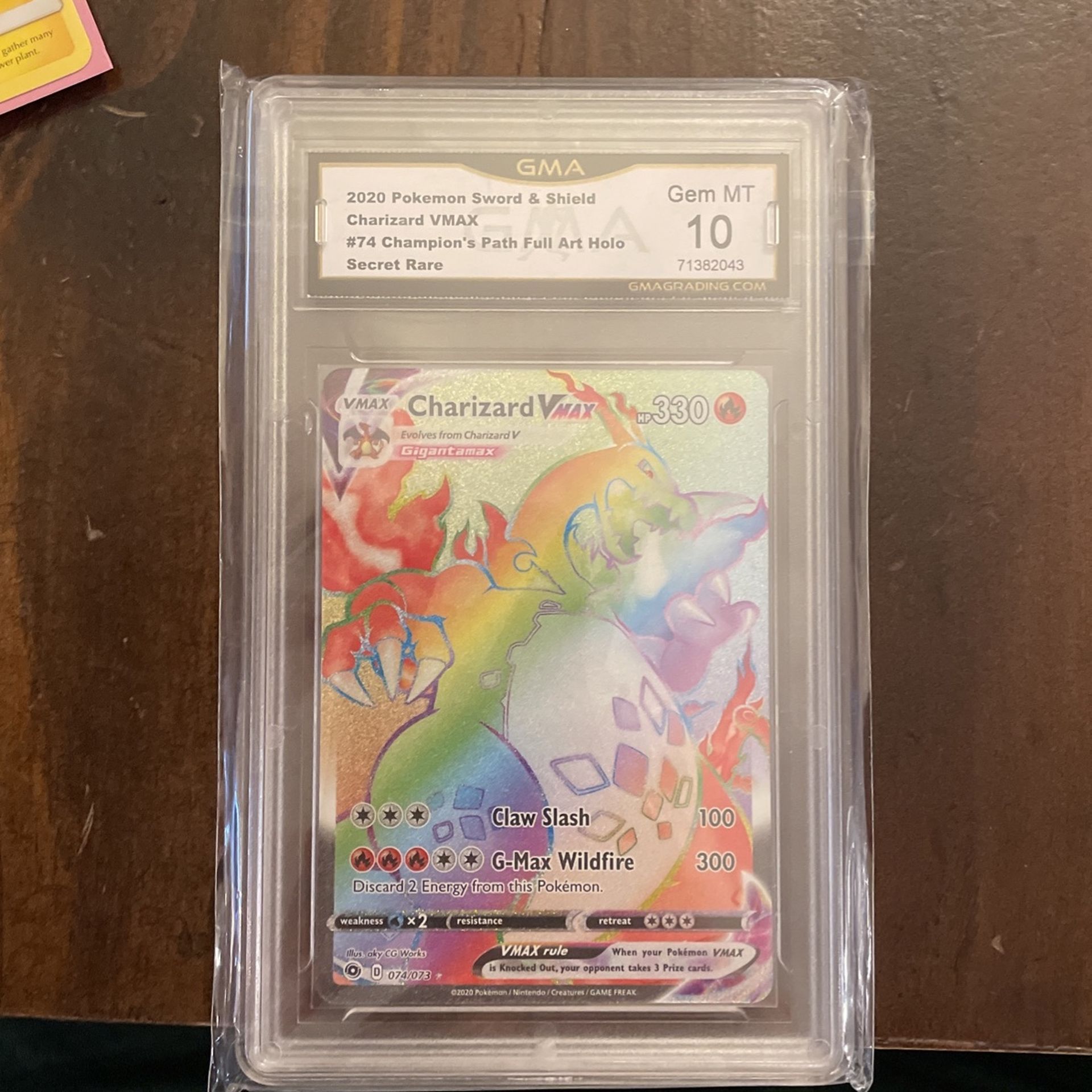 Charizard VMax Rainbow Graded Perfect 10 Pokémon