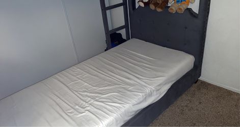 Gray Upholstered bunk beds