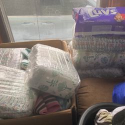 I have a big box of size 1 diapers 4 dollars a pack