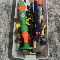 Box Full Of Nerf Guns 