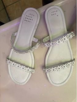 White sandals