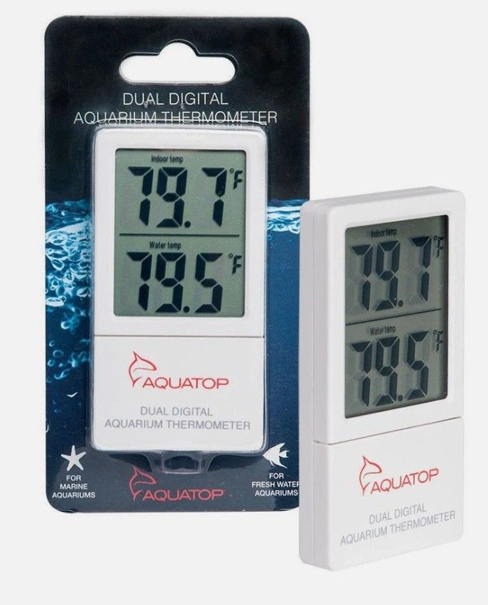 Digital Thermometer Dual Aquatop Aquarium Fish Tank Thermometer