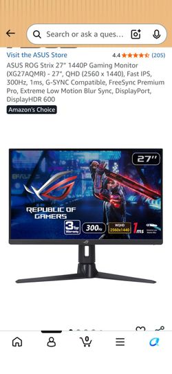 Asus ROG Strix 1440p 300hz monitor HDR