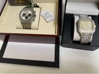 Stainless steel luxury watches vvs1 Moissanite&plain watch - read below&throw offers
