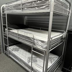 ❗PRICE REDUCED SPECIAL❗Cairo Silver Twin Bunk Bed (Mattress is not Included) ✳️SALE $769✳️ 👍FREE FINANCING AVAILABLE 👉 0️⃣ DOWN PAYMENT ❗ 