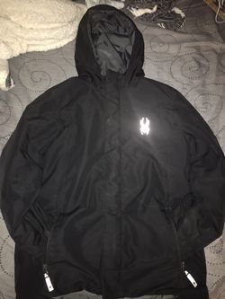 Boys BLACK 14/16 Spyder coat