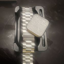 Fullmosa Apple Watch Band – No Tools Needed, Silver, Fits 42/44 Mm Iphone 