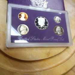 Beautiful 1990 United States Map Proof Set S San Francisco Rich Cameo Coins 