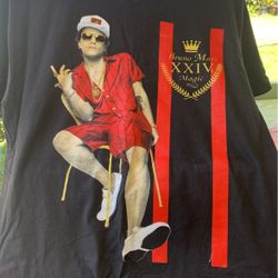 Bruno Mars Size M Concert Tour Souvenir  T Shirt 