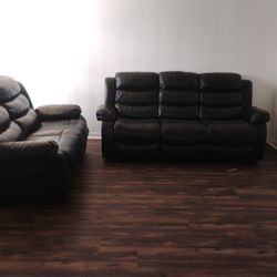 Reclining Leather Sofa 