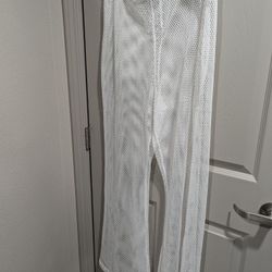 NEW WHITE FISH NET PANTS SIZE 1X FOR A COSTUME 