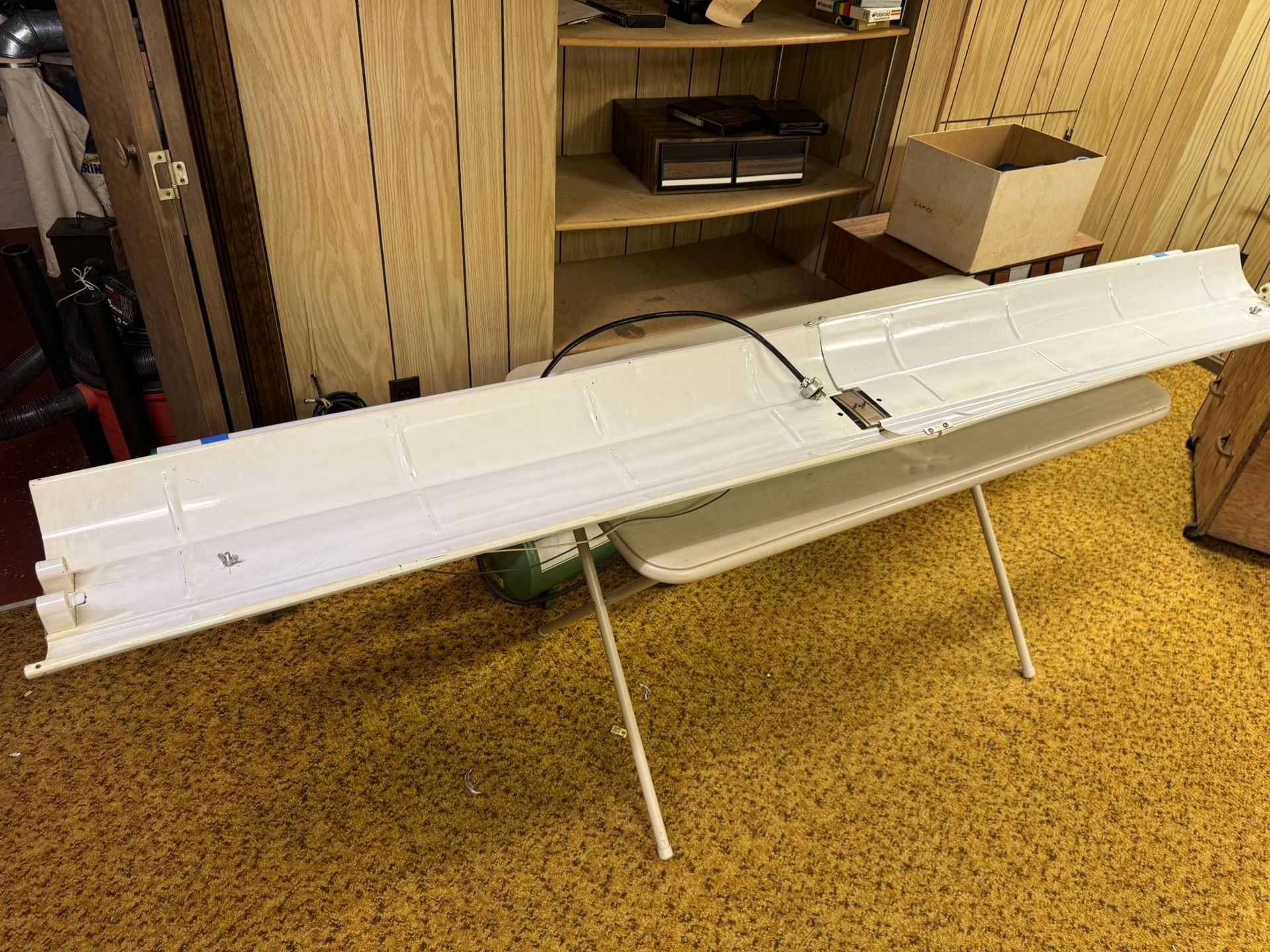 White 8 Foot Suspended Metal Shop-light