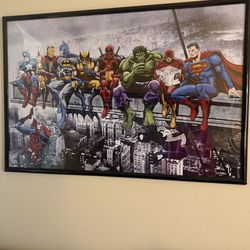 Large framed Marvel Wall Art