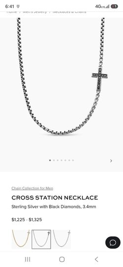 David Yurman Black Diamond cross necklace