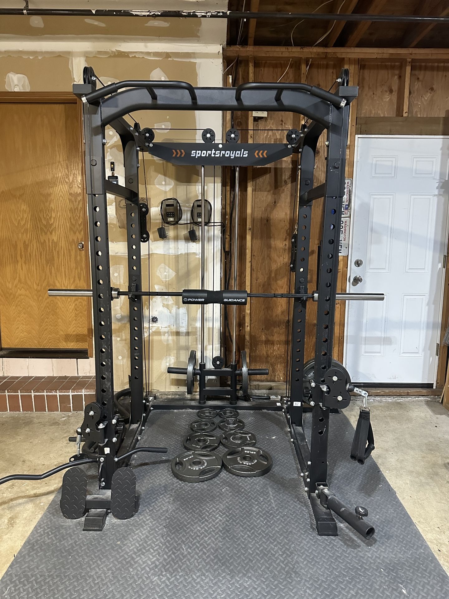 Whole Home Gym Setup (Squat Rack, Barbells, Weights, etc.)