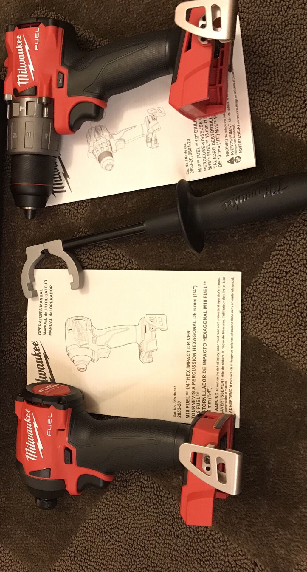 Milwaukee tools 1/2 fuel hammer drill and 1/4 fuel impact driver