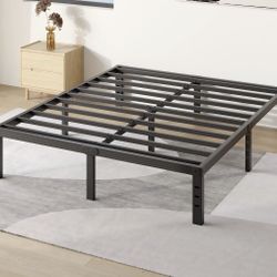 Queen Size Platform Frame And Mattress 