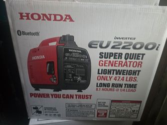 Honda EU2200i 2200 Watt Inverter Generator (EU2200ITAN)
Super Quiet 120V Gas Powered Portable Generator for Camping or Home Backup Power Supply, Up to