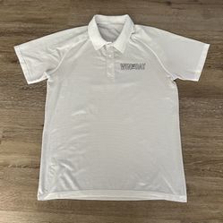 Lululemon Shirt Mens Size L White Polo Golf Short Sleeve Active Win The Day  