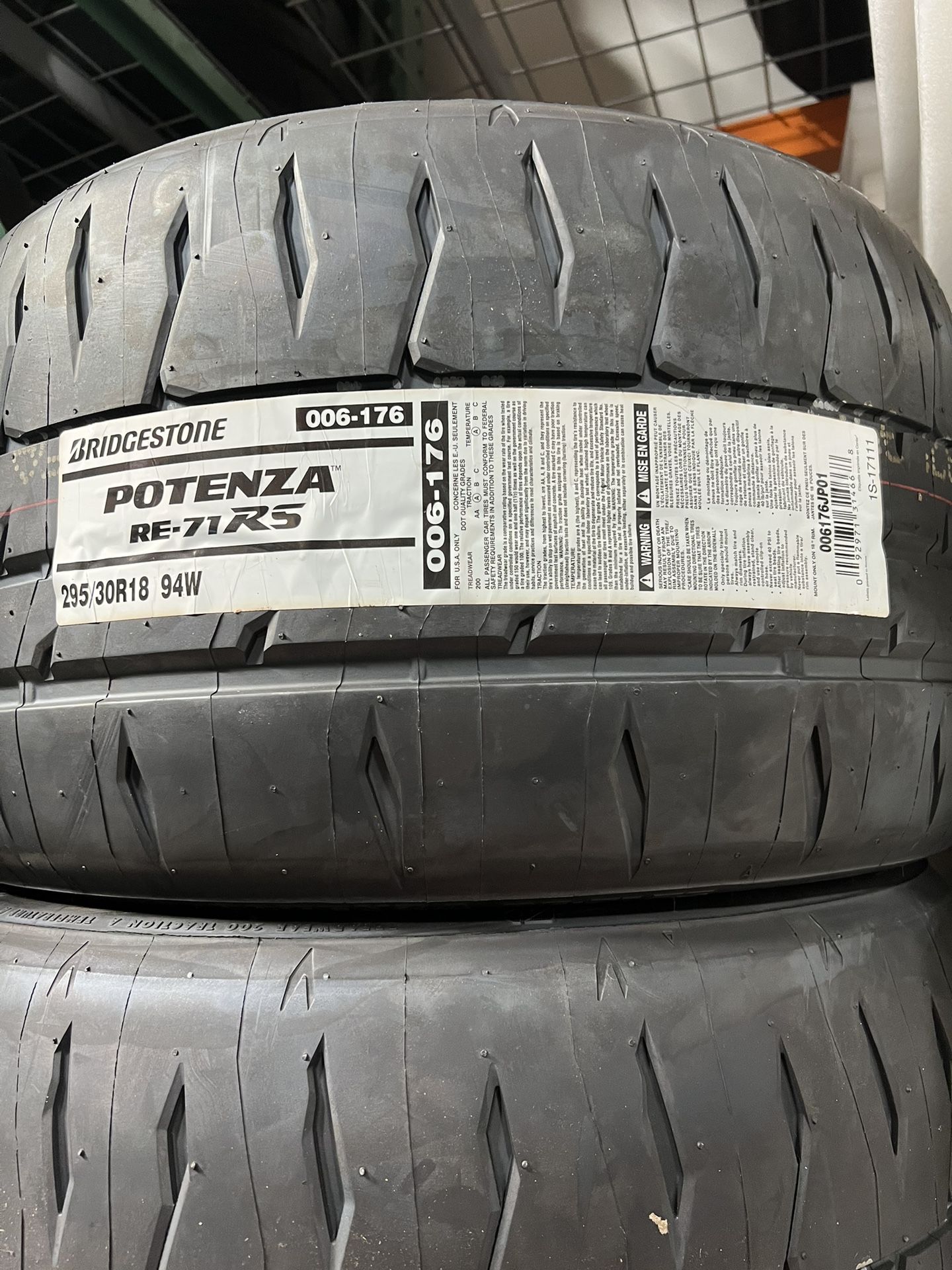 (Set Of Four) 295/30/18 Bridgestone Potenza RE71RS Tires